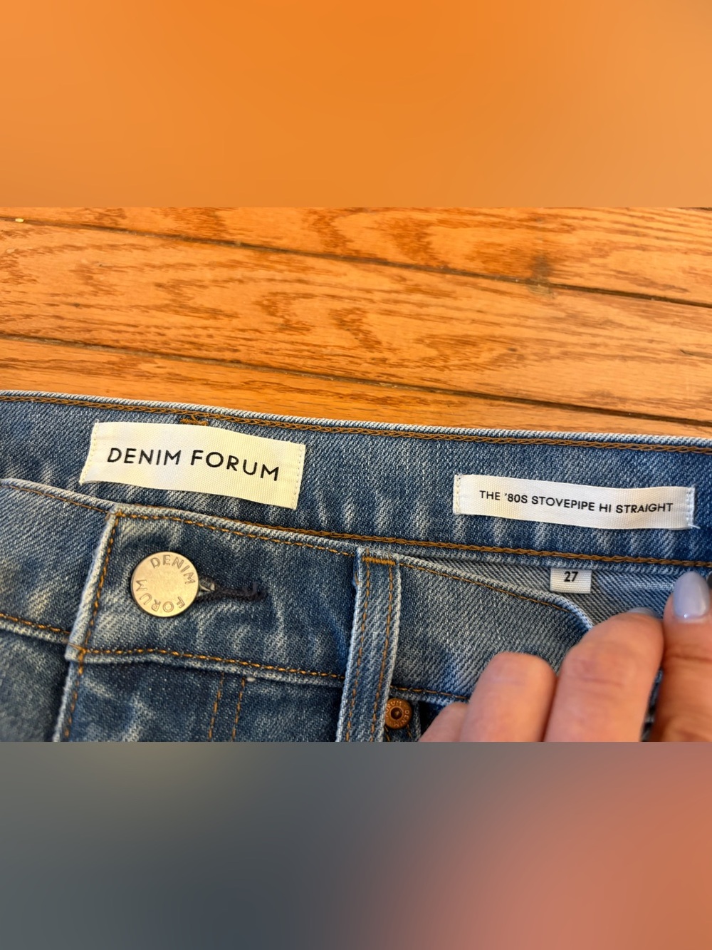 Denim Forum the 80s Stovepipe Hi Rise Jeans - Picture 7 of 7